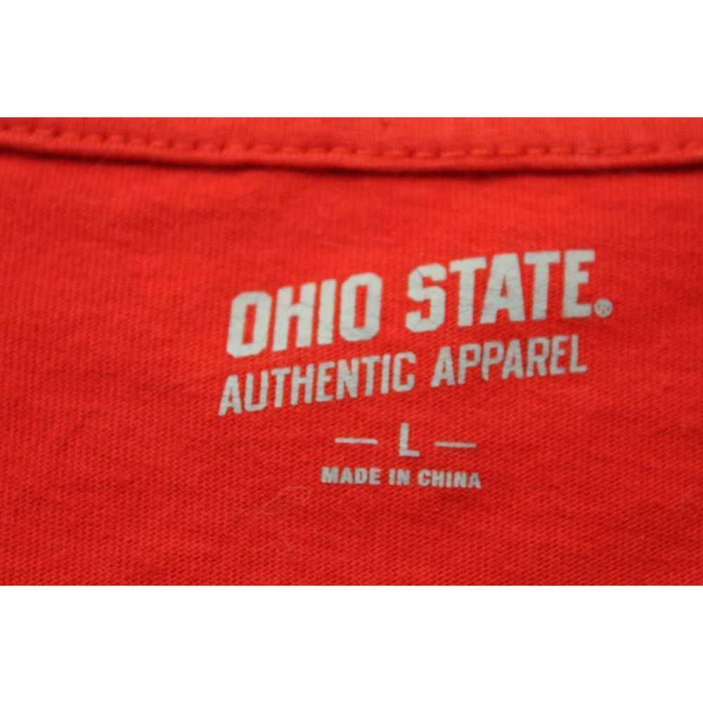 Ohio State Buckeyes Red Authentic Apparel Mens T-shirt Large Short Sleeve - Picture 4 of 4